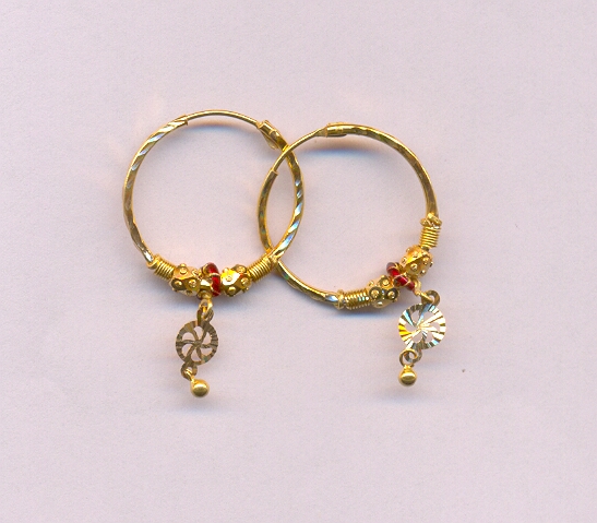 GOLD EARRING PLAIN FANCY