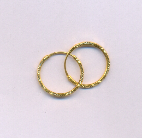 GOLD EARRING PLAIN FANCY