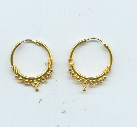 GOLD EARRING PLAIN FANCY