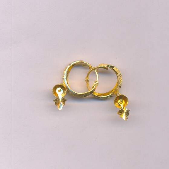 GOLD EARRING PLAIN FANCY