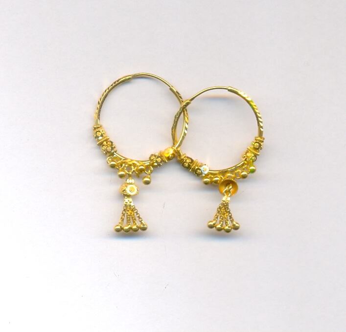 GOLD EARRING PLAIN FANCY