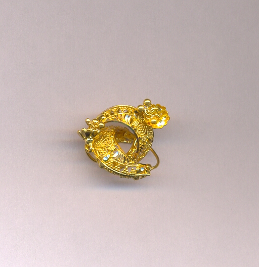 GOLD EARRING PLAIN FANCY