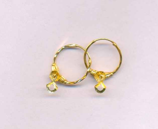 GOLD EARRING PLAIN FANCY
