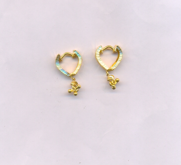 GOLD EARRING PLAIN FANCY