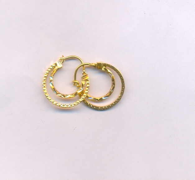 GOLD EARRING PLAIN FANCY