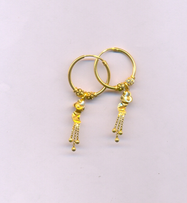 GOLD EARRING PLAIN FANCY
