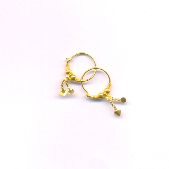 GOLD EARRING PLAIN FANCY