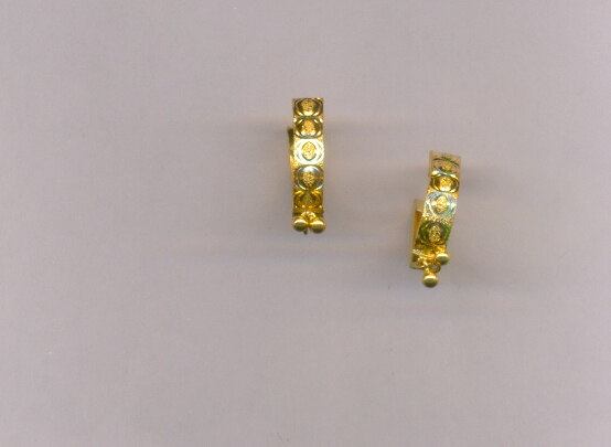 GOLD EARRING PLAIN FANCY