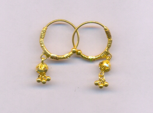 GOLD EARRING PLAIN FANCY