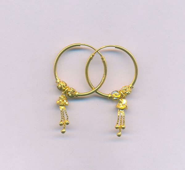 GOLD EARRING PLAIN FANCY