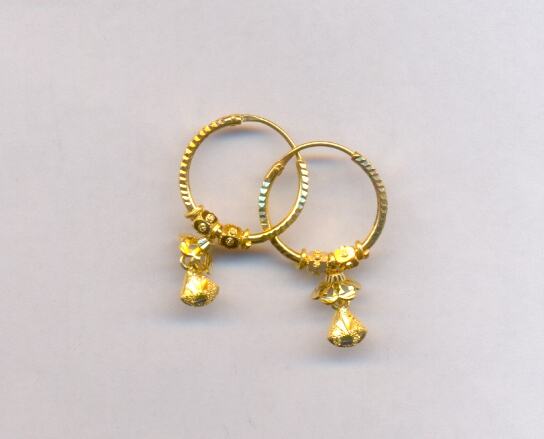 GOLD EARRING PLAIN FANCY