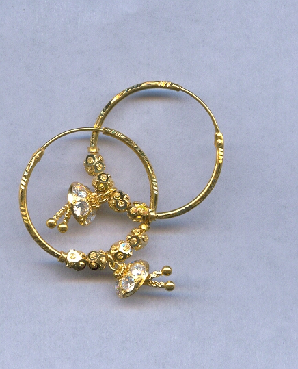 GOLD EARRING PLAIN FANCY