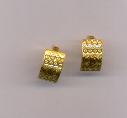 GOLD EARRING PLAIN FANCY