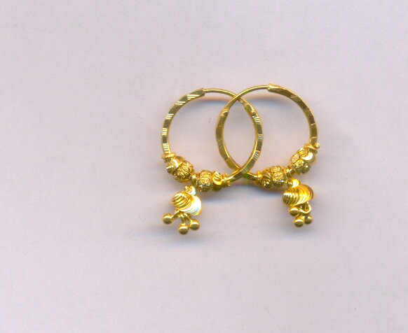 GOLD EARRING PLAIN FANCY