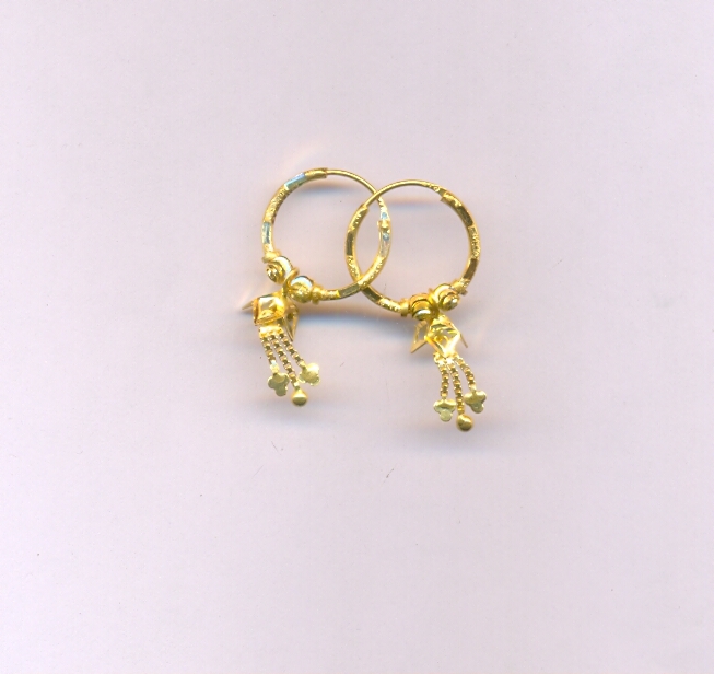 GOLD EARRING PLAIN FANCY