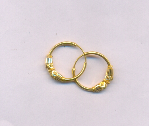 GOLD EARRING PLAIN FANCY