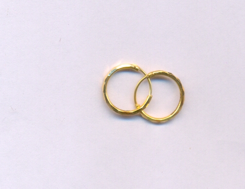 GOLD EARRING PLAIN FANCY