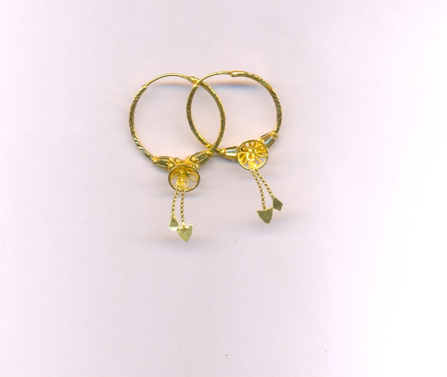 GOLD EARRING PLAIN FANCY