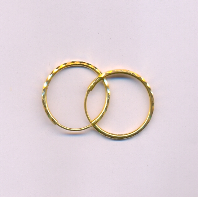 GOLD EARRING PLAIN FANCY