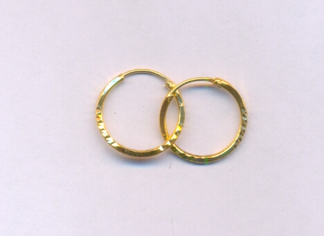 GOLD EARRING PLAIN FANCY
