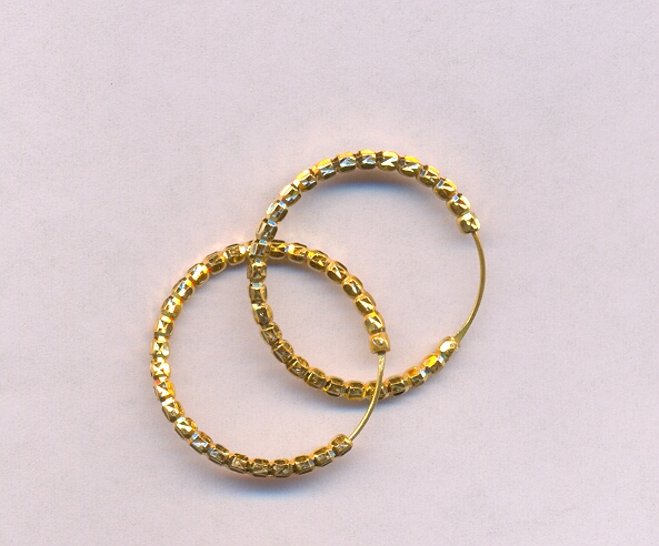 GOLD EARRING PLAIN FANCY