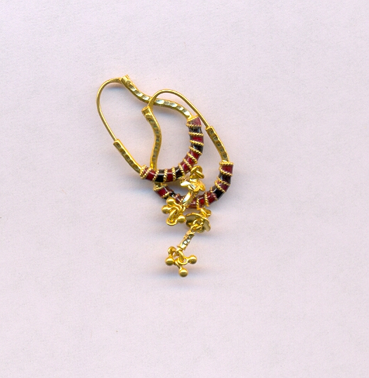 GOLD EARRING PLAIN FANCY
