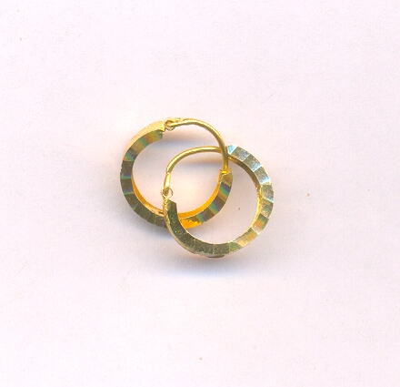 GOLD EARRING PLAIN FANCY