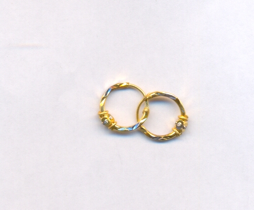 GOLD EARRING PLAIN FANCY