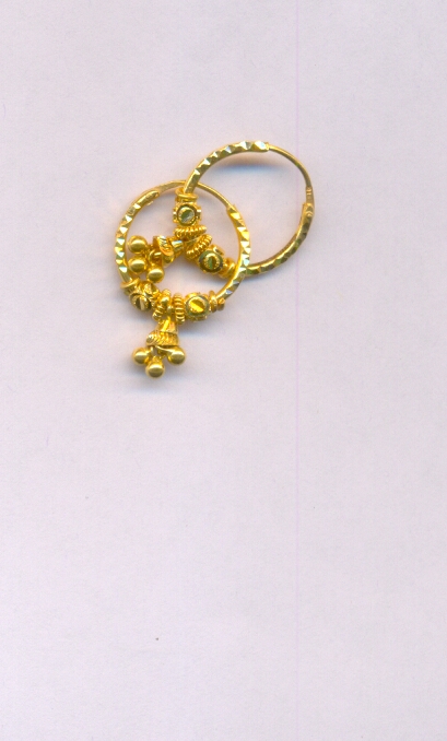GOLD EARRING PLAIN FANCY