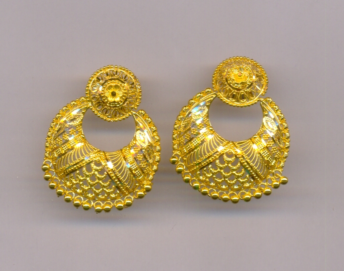 GOLD EARRING PLAIN FANCY