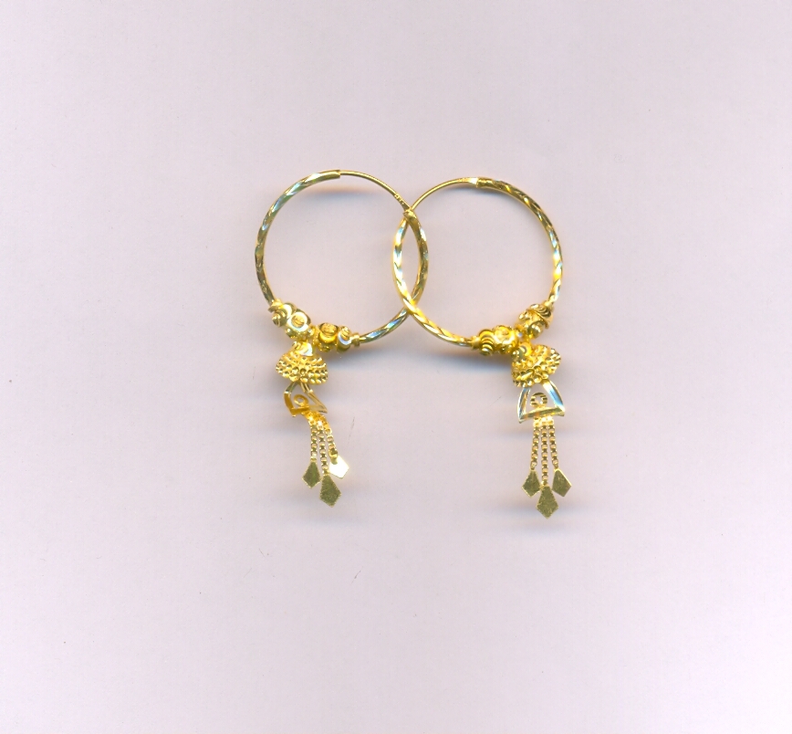 GOLD EARRING PLAIN FANCY
