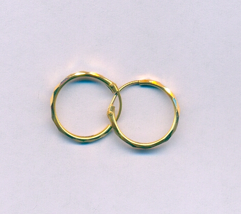 GOLD EARRING PLAIN FANCY