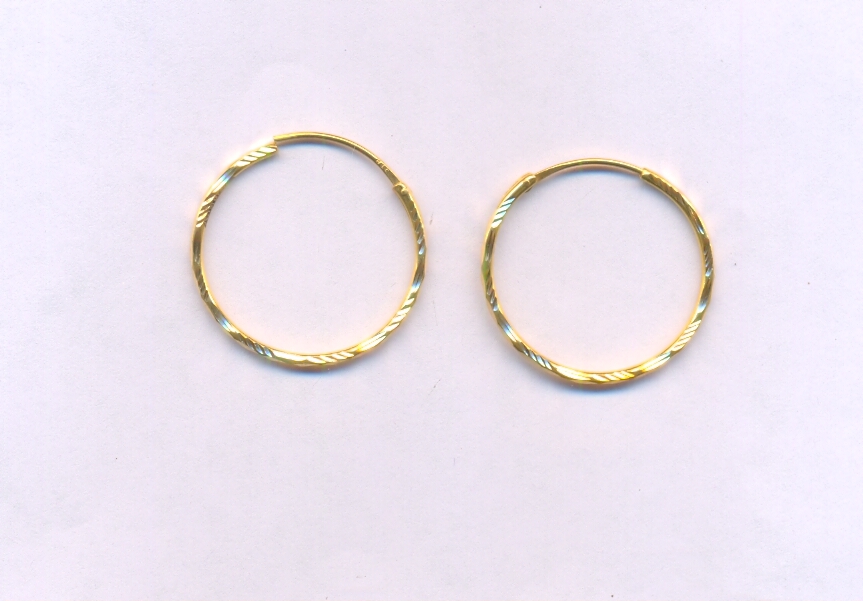 GOLD EARRING PLAIN FANCY