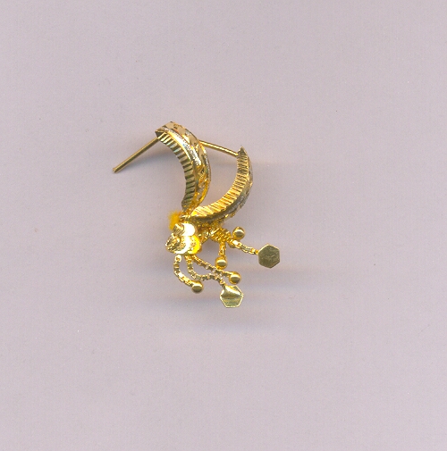 GOLD EARRING PLAIN FANCY