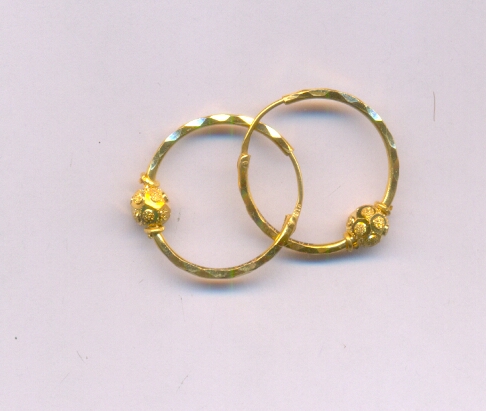 GOLD EARRING PLAIN FANCY