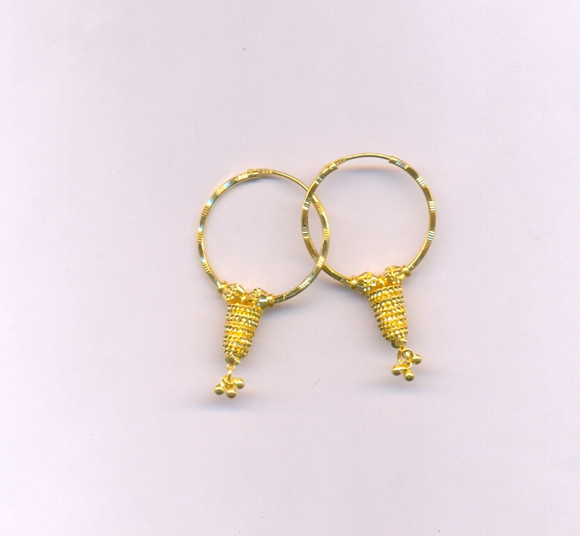 GOLD EARRING PLAIN FANCY
