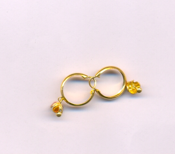 GOLD EARRING PLAIN FANCY