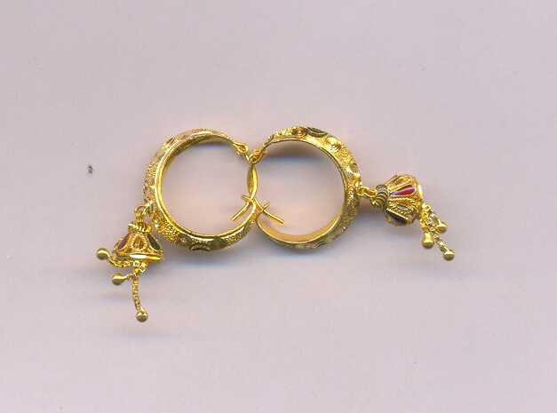 GOLD EARRING PLAIN FANCY