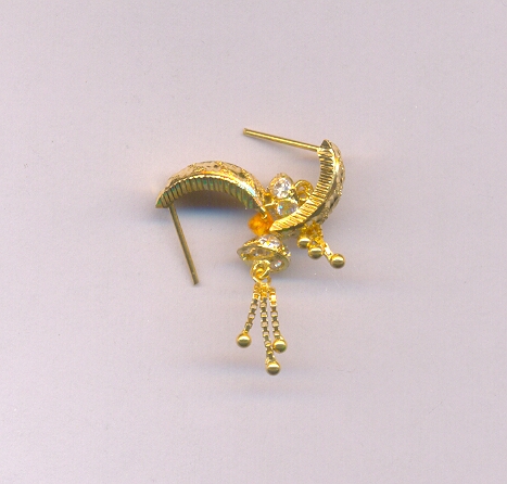 GOLD EARRING PLAIN FANCY