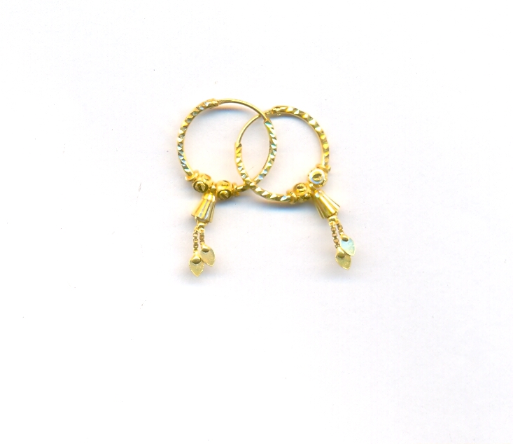 GOLD EARRING PLAIN FANCY