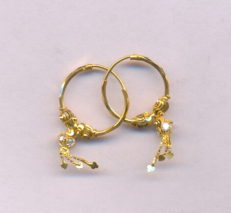 GOLD EARRING PLAIN FANCY