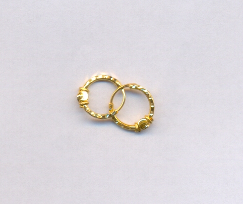 GOLD EARRING PLAIN FANCY