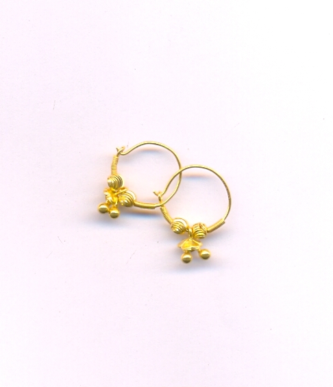 GOLD EARRING PLAIN FANCY
