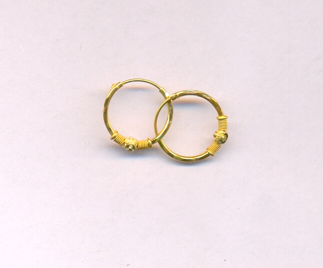 GOLD EARRING PLAIN FANCY