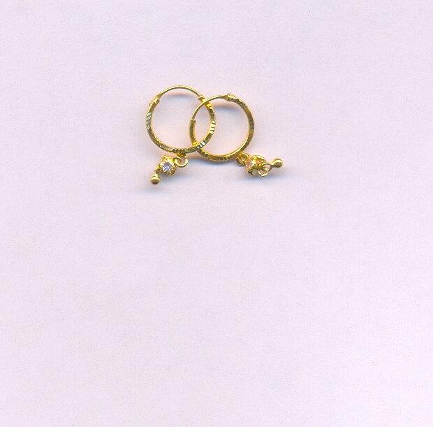 GOLD EARRING PLAIN FANCY