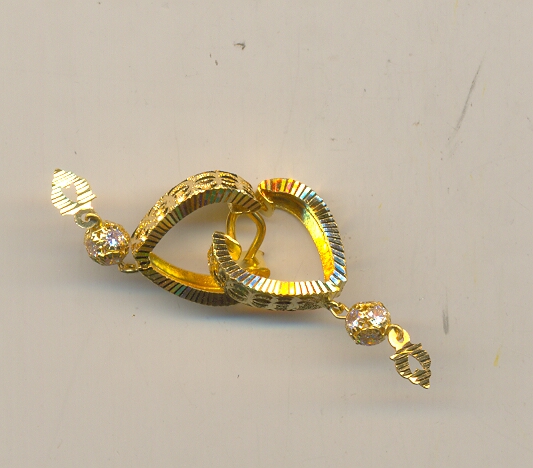 GOLD EARRING PLAIN FANCY