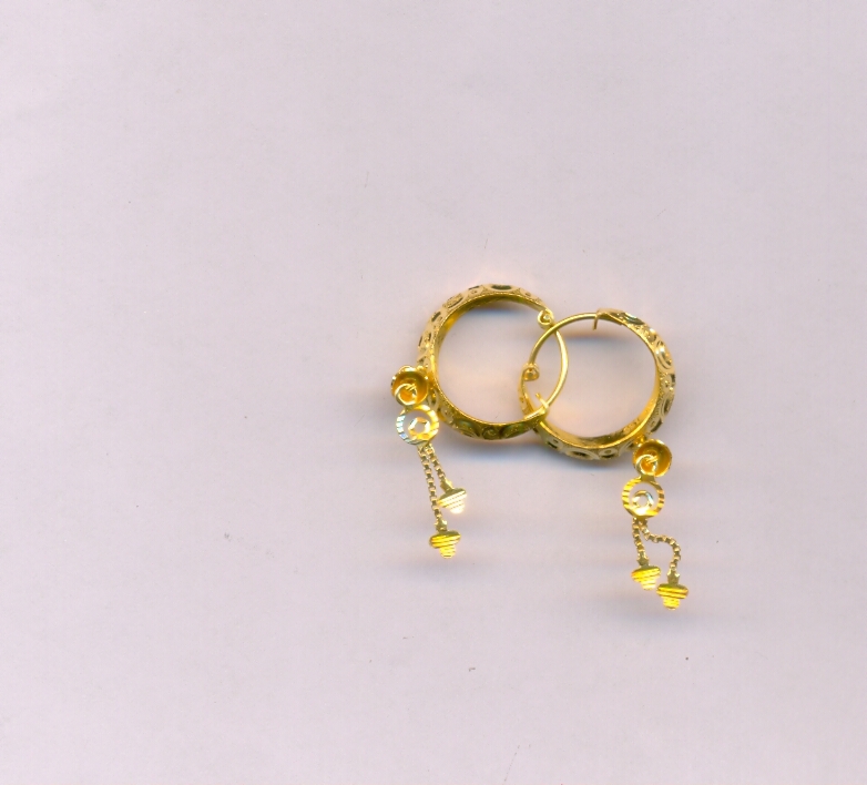 GOLD EARRING PLAIN FANCY