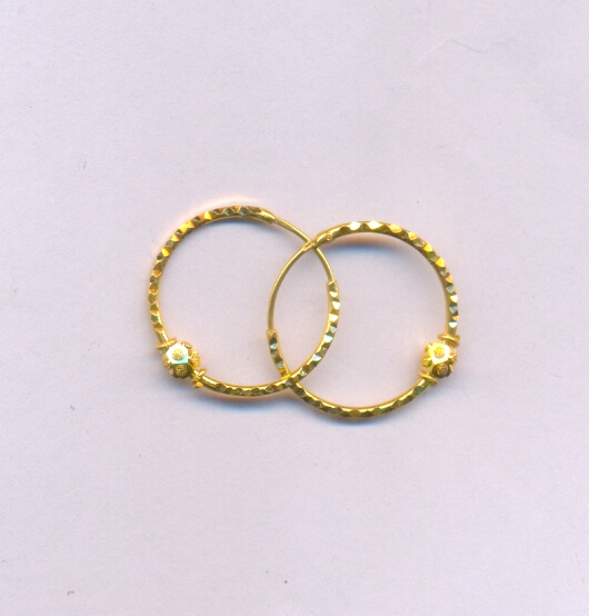 GOLD EARRING PLAIN FANCY