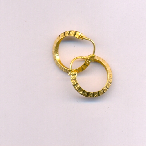 GOLD EARRING PLAIN FANCY
