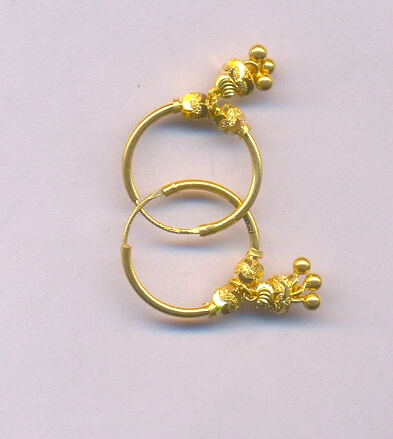 GOLD EARRING PLAIN FANCY